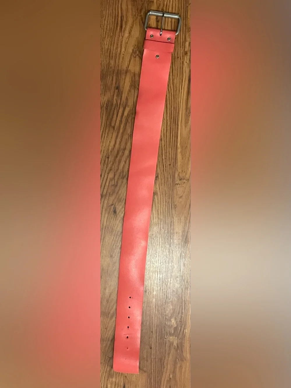 Vintage 70s Hot Pink Wide Leather Belt - Classic Style
